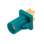 RF PCB Connector, FAKRA Male straight, Edge Mount, Water Blue