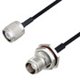 TNC Male to TNC Female Bulkhead Cable Assembly using LC085TBJ Coax, 5 FT