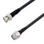 Low Loss BNC Male to TNC Male Cable Assembly using LMR-240-DB Coax, 2 FT with Times Microwave Components