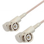 BNC Male Right Angle to BNC Male Right Angle Cable Assembly using RG316-DS Coax, 2 FT , LF Solder