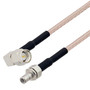 SMA Male Right Angle to SMB Jack Cable Assembly using RG316 Coax, 1 FT with HeatShrink, LF Solder