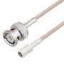 BNC Male to SMB Plug Cable Assembly using RG316-DS Coax, 4 FT
