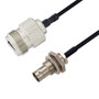 BNC Female Bulkhead to N Female Cable Assembly using LC085TBJ Coax, 4 FT
