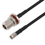 N Female Bulkhead to SMA Male Cable Assembly using RG58 Coax, 1 FT
