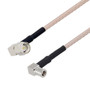 MCX Plug Right Angle to MCX Jack Cable Assembly using RG316-DS Coax, 1 FT