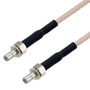 SMB Jack to SMB Jack Cable Assembly using RG316-DS Coax, 1 FT with HeatShrink