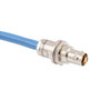 Lead Free 1553 TRB 3-Lug Jack Bulkhead Non-Isolated to Blunt Cut Genderless Cable Assembly using 30-02001-LC Coax, 3 FT