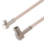 MCX Plug Right Angle to SMB Plug Right Angle Cable Assembly using RG316-DS Coax, 0.5 FT with HeatShrink