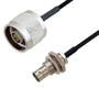 BNC Female Bulkhead to N Male Cable Assembly using LC085TBJ Coax, 5 FT