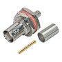 50 Ohm BNC Female Bulkhead- Crimp Jack for RG58C/U Cable