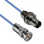 1553 TRB 3-Slot Plug to TRB 3-Lug Jack Bulkhead Non-Isolated Cable Assembly using 30-02003-LC Coax, 4 FT