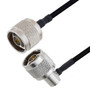 N Male to N Male Right Angle Cable Assembly using LC141TBJ Coax, 2 FT