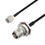 SMA Male to TNC Female Bulkhead Semi-Flexible Cable Assembly using LC085TBJ Coax, 10 FT , LF Solder