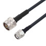 Low Loss N Male to TNC Male Cable Assembly using LMR-240-UF Coax, 2 FT With Times Microwave Components with HeatShrink