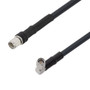 Low Loss SMA Male to SMA Male Right Angle Cable Assembly using LMR-240-DB Coax, 5 FT with Times Microwave Components
