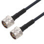 Low Loss N Male to N Male Cable Assembly using LMR-240-UF Coax, 1 FT With Times Microwave Components with HeatShrink