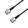Low Loss N Male to N Male Cable Assembly using LMR-195-FR Coax, 2 FT with Times Microwave Components