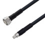 Low Loss 4.3-10 Male to SMA Male Cable Assembly using LMR-400 Coax, 1 FT with Times Microwave Components