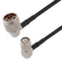 N Male Right Angle to TNC Male Right Angle Cable Assembly using RG58 Coax, 3 FT