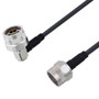 Low Loss N Male Right Angle to N Male Cable Assembly using LMR-195 Coax, 2 FT with Times Microwave Components