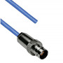1553 TRB 3-Lug Jack to Blunt Cut Genderless Cable Assembly using 30-02001-LC Coax, 4 FT