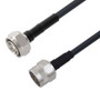 Low Loss 4.3-10 Male to N Male Cable Assembly using LMR-240-DB Coax, 1.5 FT with Times Microwave Components