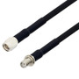 SMA Male to SMA Female Bulkhead Cable Assembly using RG223 Coax, 6 FT