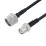Low Loss N Male to Reverse Polarity TNC Female Cable Assembly using LMR-200-FR Coax, 5 FT with Times Microwave Components