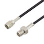 Reverse Polarity SMA Plug to Reverse Polarity SMA Jack Cable Assembly using RG174 Coax, 1 FT