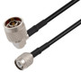 N Male Right Angle to TNC Male Cable Assembly using RG58 Coax, 4 FT