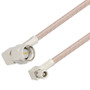 SMA Male Right Angle to SMC Plug Right Angle Cable Assembly using RG316 Coax, 1 FT