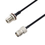 N Female Bulkhead to TNC Female Cable Assembly using LC141TBJ Coax, 3 FT