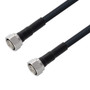 Low Loss 4.3-10 Male to 4.3-10 Male Cable Assembly using LMR-400-DB Coax, 1 FT with Times Microwave Components