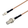 MCX Plug to MCX Jack Bulkhead Cable Assembly using RG178 Coax, 3 FT