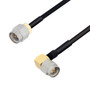 SMA Male to SMA Male Right Angle Cable Assembly using LC085TBJ Coax, 1 FT