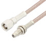 SMC Plug to SMC Jack Bulkhead Cable Assembly using RG316-DS Coax, 1.5 FT