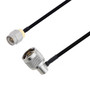 SMA Male to N Male Right Angle Cable Assembly using LC141TBJ Coax, 6 FT