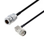 N Female to TNC Male Right Angle Cable Assembly using LC141TBJ Coax, 5 FT