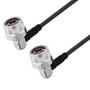 Low Loss N Male Right Angle to N Male Right Angle Cable Assembly using LMR-195-FR Coax, 4 FT with Times Microwave Components