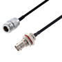BNC Female Bulkhead to N Female Cable Assembly using LC141TBJ Coax, 5 FT