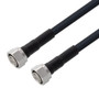 Low Loss 4.3-10 Male to 4.3-10 Male Cable Assembly using LMR-400-UF Coax, 1 FT With Times Microwave Components with HeatShrink