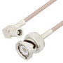 SMB Plug Right Angle to BNC Male Cable Assembly using RG316 Coax, 2 FT