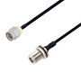 SMA Male to N Female Bulkhead Cable Assembly using LC141TBJ Coax, 6 FT