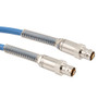 Lead Free 1553 TRB 3-Lug Jack to TRB 3-Lug Jack Cable Assembly using 30-02001-LC Coax, 4 FT with Bend Relief