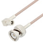 SMB Plug Right Angle to BNC Male Cable Assembly using RG316 Coax, 2 FT , LF Solder