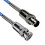 1553 TRB 3-Lug Plug to TRB 3-Slot Jack Cable Assembly using 30-02001-LC Coax, 3 FT with Bend Relief