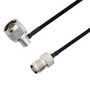 N Male Right Angle to TNC Female Cable Assembly using LC141TBJ Coax, 5 FT