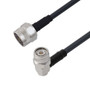 Low Loss N Male to TNC Male Right Angle Cable Assembly using LMR-240 Coax, 5 FT with Times Microwave Components