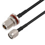 N Female Bulkhead to TNC Male Cable Assembly using RG58 Coax, 6 FT