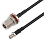 N Female Bulkhead to SMA Female Cable Assembly using RG58 Coax, 6 FT